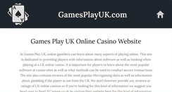 Desktop Screenshot of gamesplayuk.com